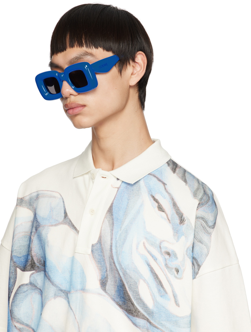 Loewe blue inflated sunglasses Loewe Inflated Round Sunglasses - Light Blue | Editorialist main image 2