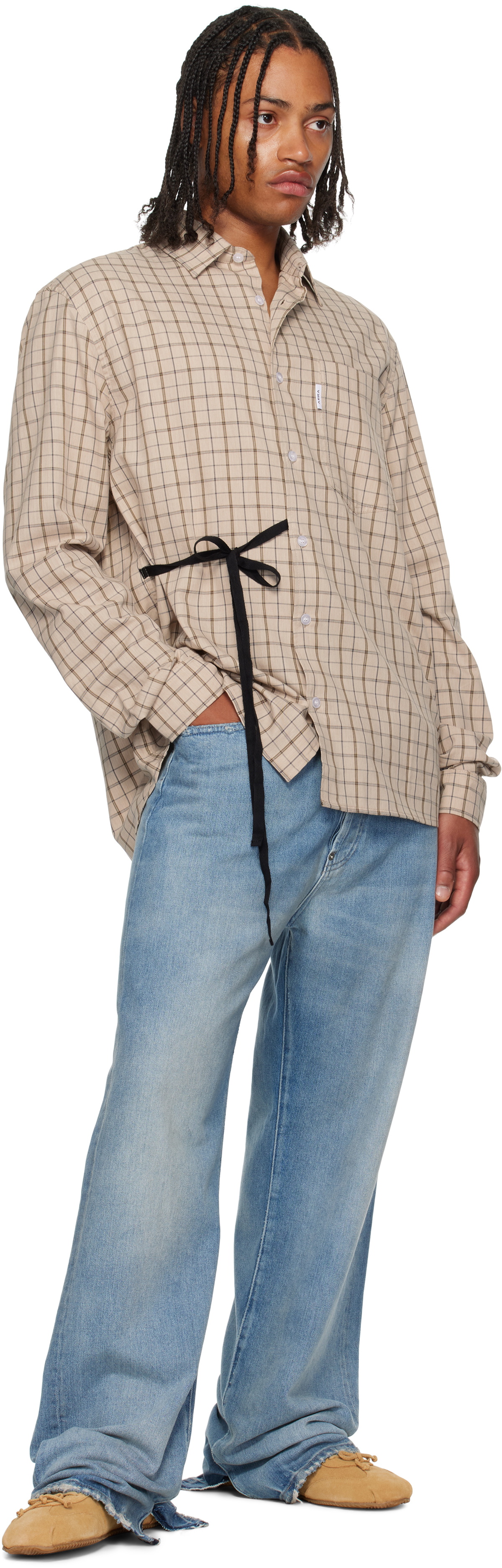 ABRA SSENSE Exclusive Beige Cotton Shirt