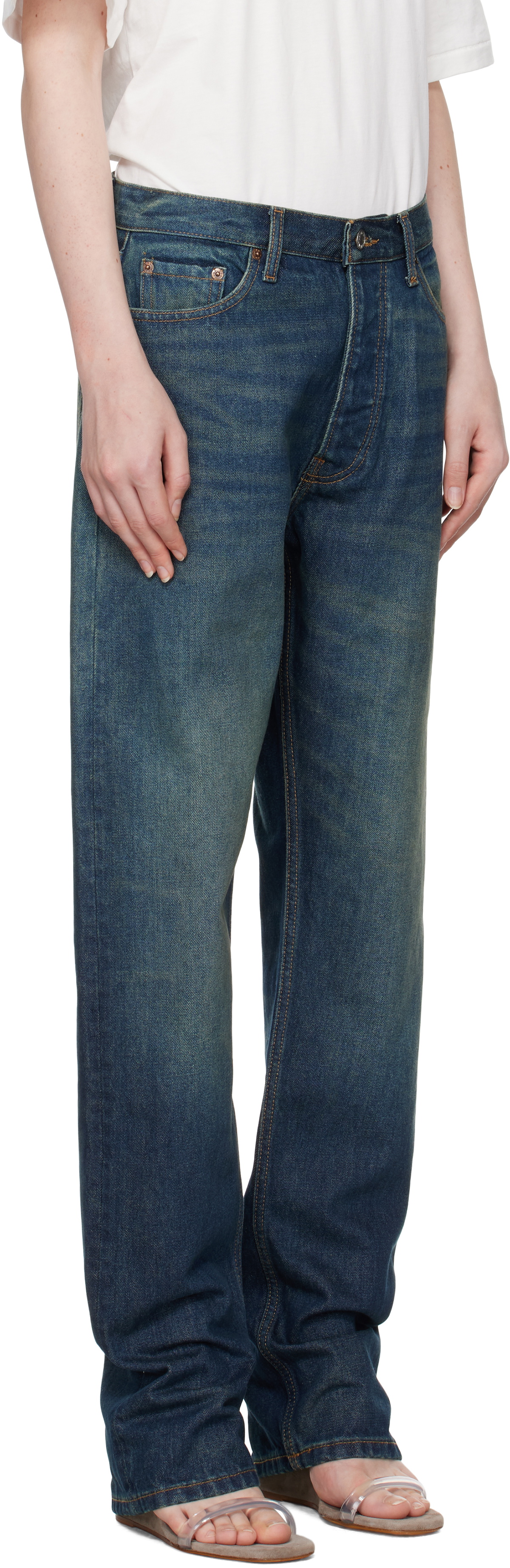 Aya Muse Blue Tapered Jeans