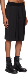 Jil Sander Black Fluid Viscose Shorts
