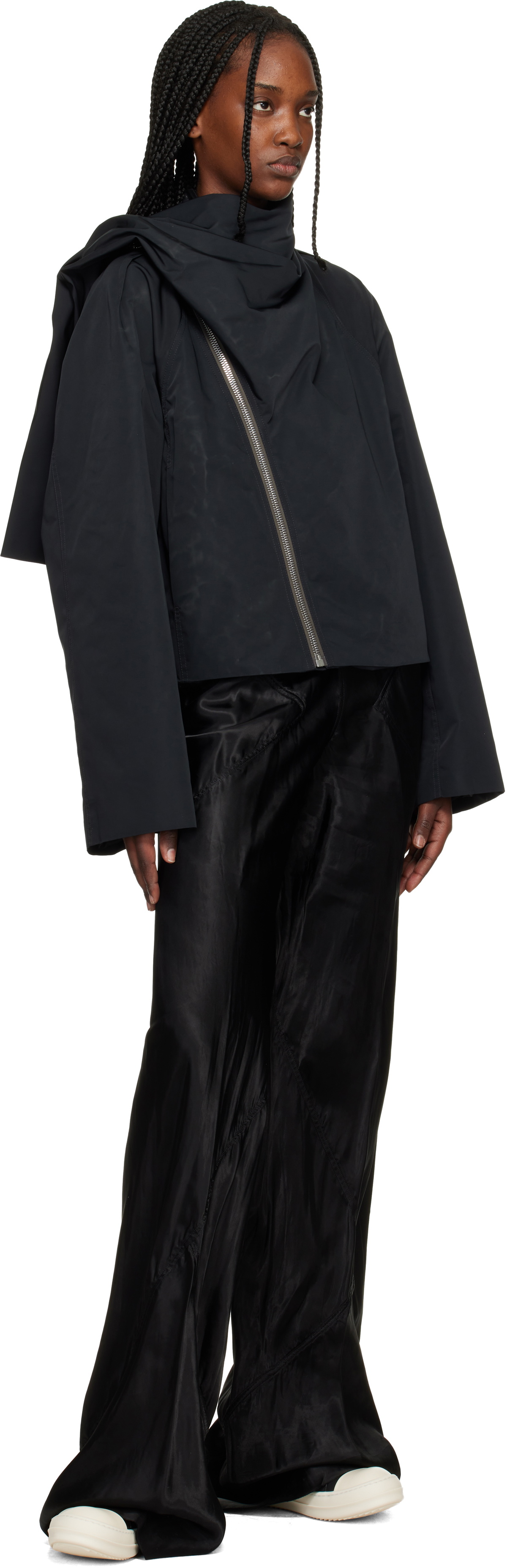 Rick Owens Black Temple Strap Low Sneakers