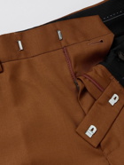 Mr P. - Slim-Fit Straight-Leg Wool-Twill Suit Trousers - Brown