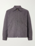 FULLCOUNT - Mock Twist Denim Zip-Up Jacket - Gray