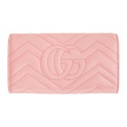 Gucci Pink GG Marmont 2.0 Wallet