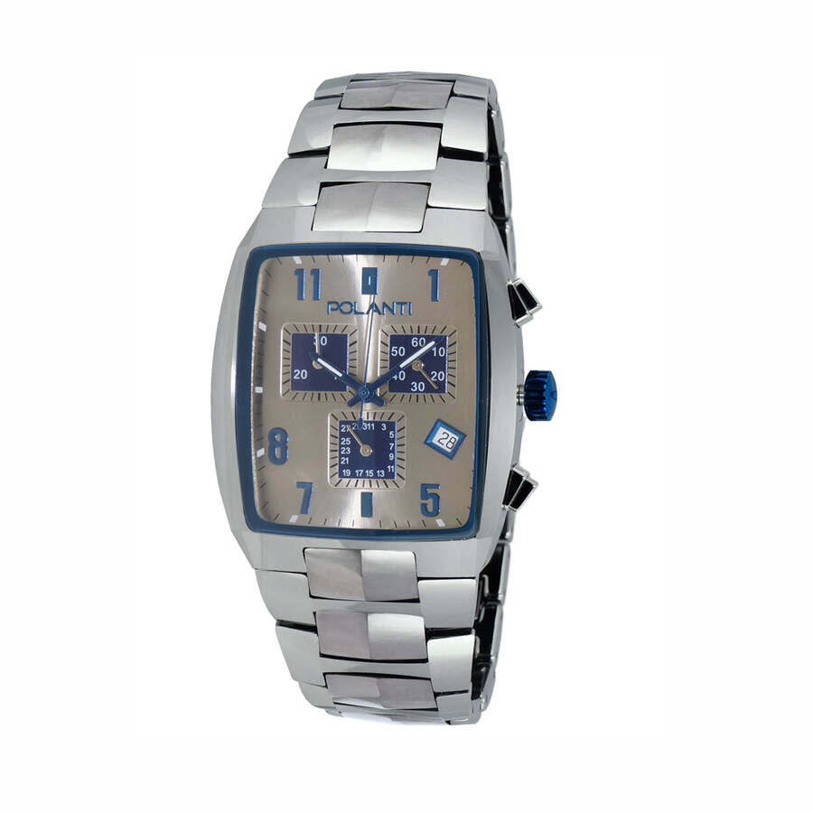 Polanti Valor Chronograph Quartz Grey Dial Mens Watch PO1085-TGYBU