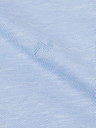 Missoni - Space-Dyed Cotton and Linen-Blend Piqué T-Shirt - Blue