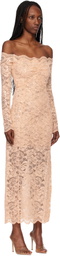 Rabanne Pink Lace Midi Dress