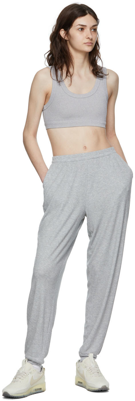 Alo Gray Polyester Sport Bra