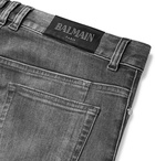 Balmain - Skinny-Fit Distressed Stretch-Denim Jeans - Men - Black