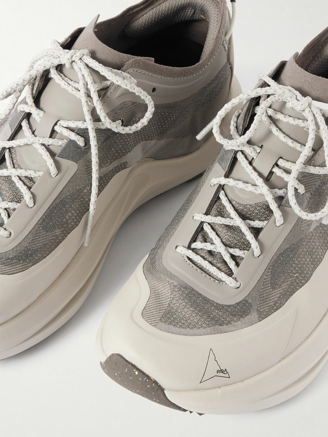 ROA - Sella Rubber-Trimmed ProWave Jacquard Trail Sneakers - Gray