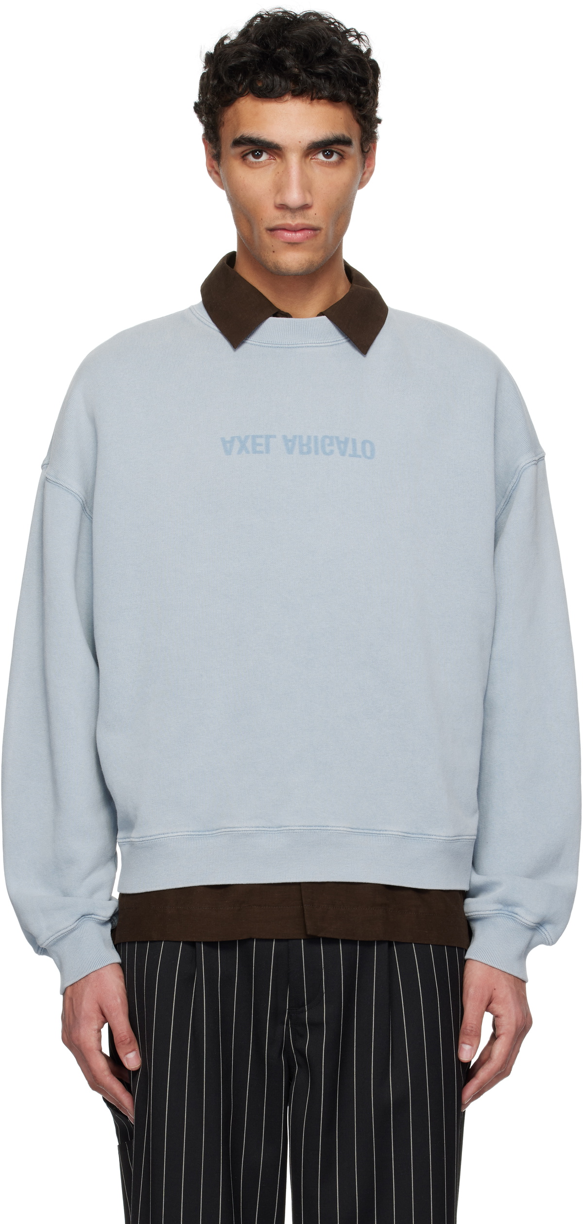 Axel Arigato Blue Distort Washed Sweatshirt