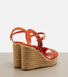 Dolce&Gabbana Floral embroidered espadrille wedges