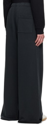 MM6 Maison Margiela Black Wide-Leg Sweatpants