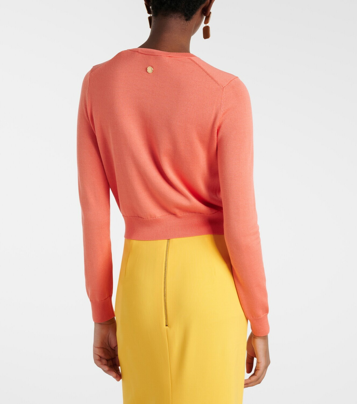 Carolina Herrera Cropped silk and cotton cardigan