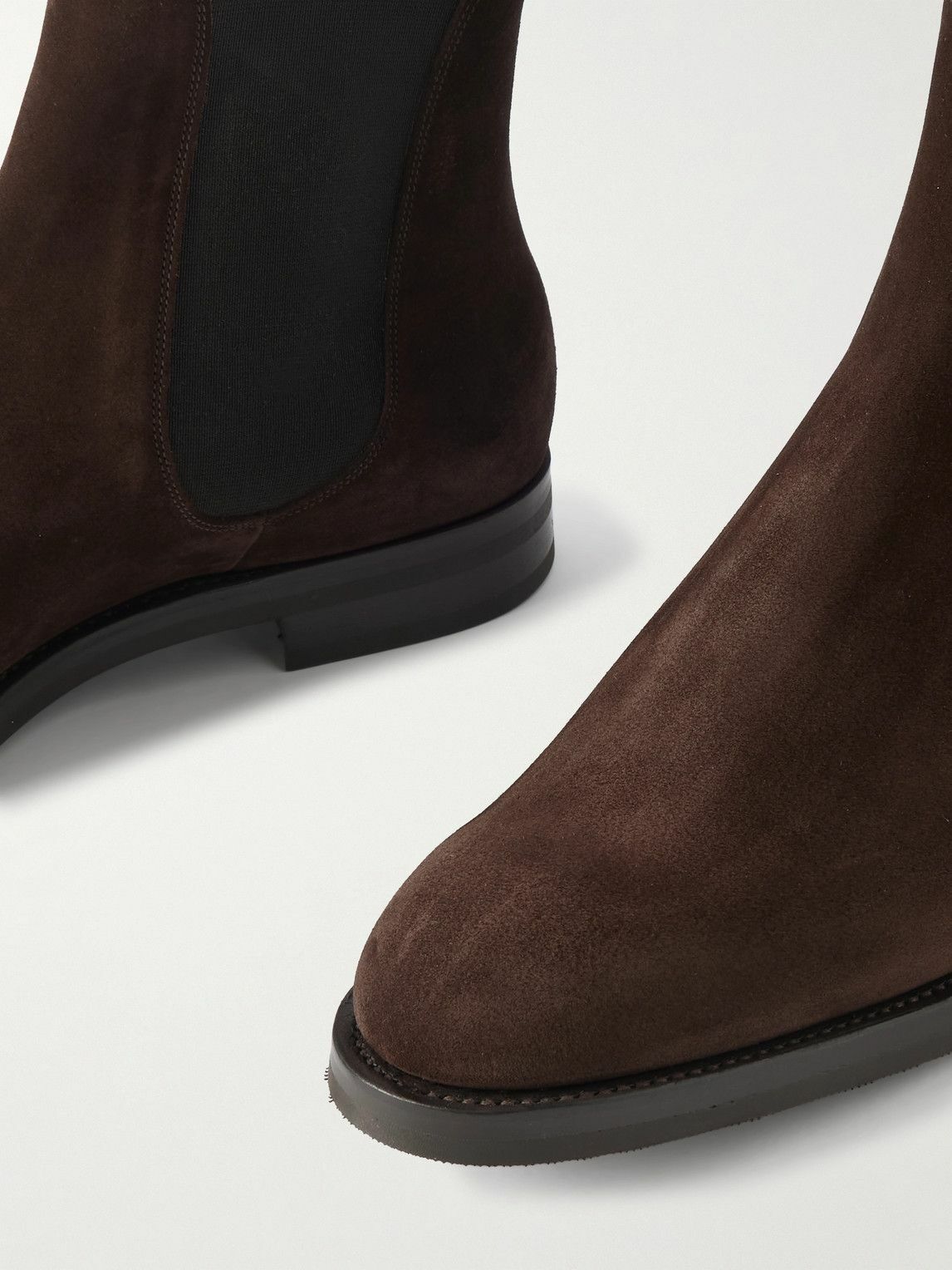 Edward Green - Newmarket Suede Chelsea Boots - Brown