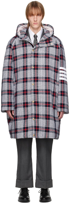 Photo: Thom Browne Red & White Football Sideline Parka