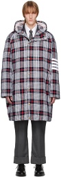 Thom Browne Red & White Football Sideline Parka