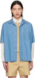 AURALEE Blue Button Shirt