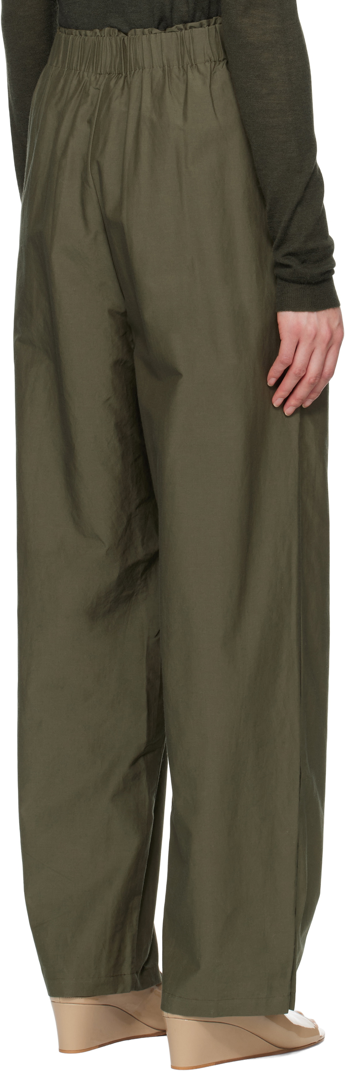 Silk Laundry Green Cotton Silk Paper Bag Lounge Pants