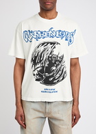 Warren Lotas Gargoyle Printed Cotton T-shirt White