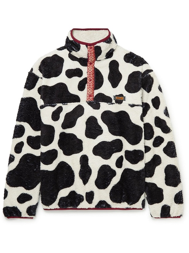 Photo: KAPITAL - Cow-Intarsia Fleece Sweatshirt - Multi