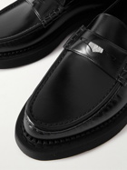 SAINT LAURENT - Anthony Embellished Leather Penny Loafers - Black