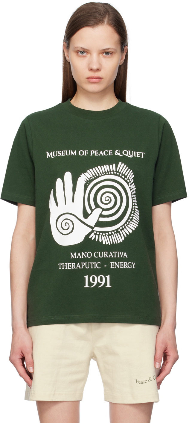 Museum of Peace & Quiet Green 'Mano Curativa' T-Shirt