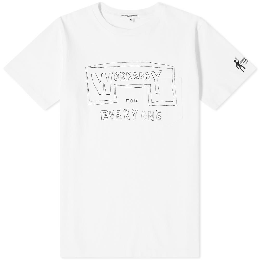 Engineered Garments Workaday Printed Cross Tee Engineered Garments Workaday