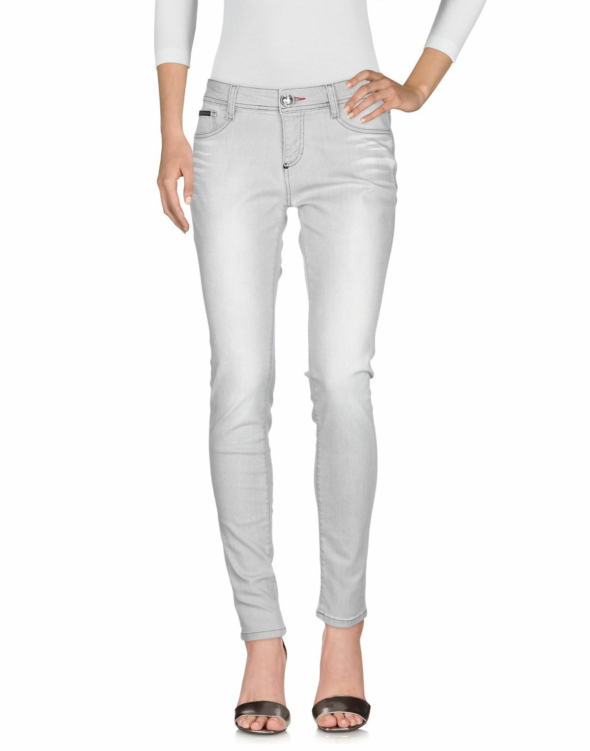 Philipp Plein Womens Jeans in Grey