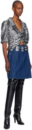 Anna Sui Silver Cropped Jacket