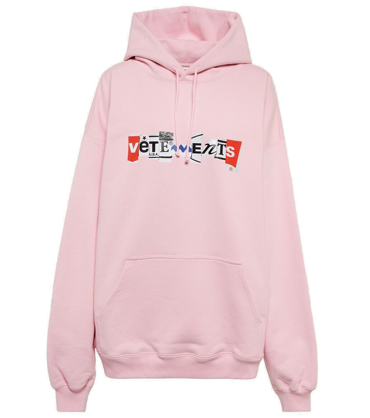 Vetements - Logo cotton-blend hoodie Vetements