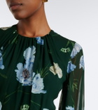 Erdem Floral silk voile gown