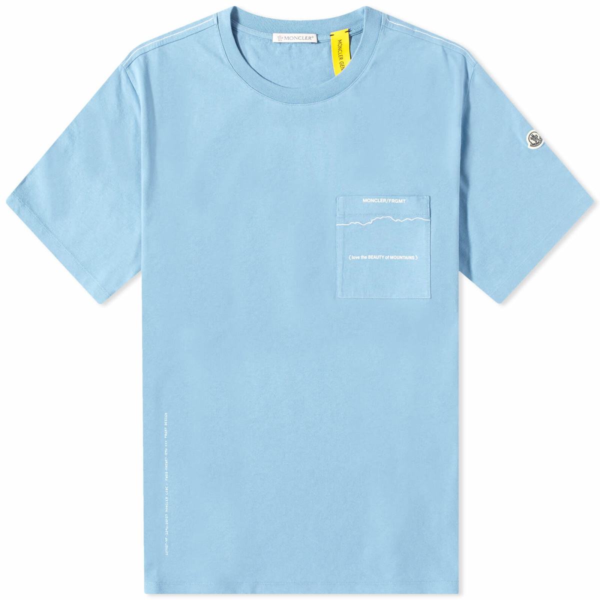 Moncler Men's Genius x Fragment T-Shirt in Blue Moncler