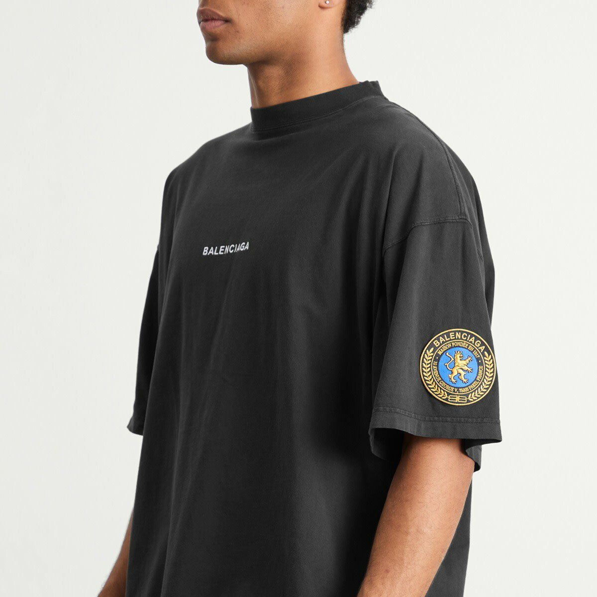 Balenciaga Men's Uniform Merch Dry Jersey Oversized T-Shirt