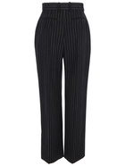 Alexander Mcqueen Pinstriped Wool Straight Leg Trousers