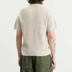 Dime Men's Cable Knit Polo in Oatmeal
