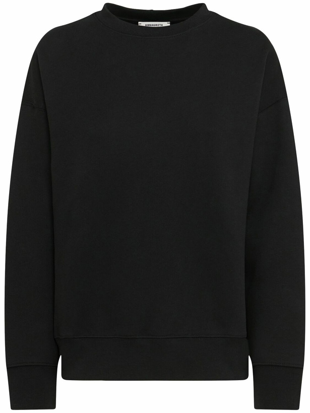 Photo: ANNAGRETA Elizabeth Crewneck Cotton Sweatshirt