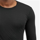 Rick Owens Men's Double Long Sleeve T-Shirt in Black