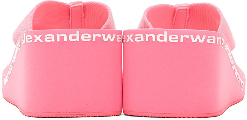 Alexander Wang Pink AW Wedge Flip Flop Sandals Alexander Wang