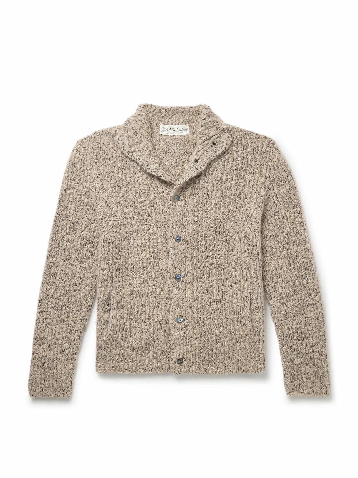 God's True Cashmere - Cloud Ribbed Cashmere Cardigan - Brown