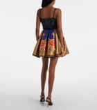 Versace Lace-trimmed silk-blend satin bodysuit