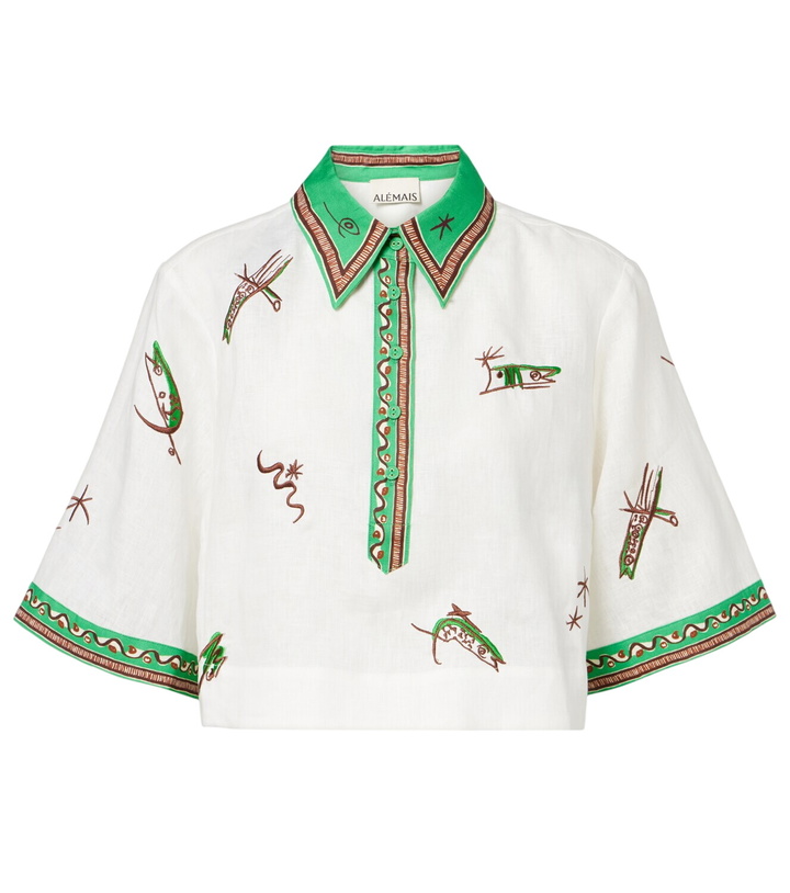 Photo: Alémais Wanda embroidered linen shirt