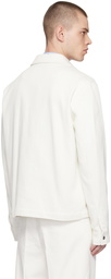 AMI Paris White Press-Stud Jacket