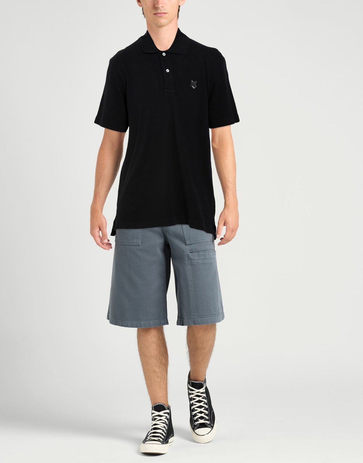 Maison Kitsuné Mens Polo shirt Midnight in Blue