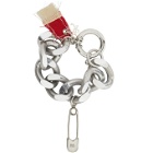 Raf Simons Silver Big Chain Safety Pin Bracelet