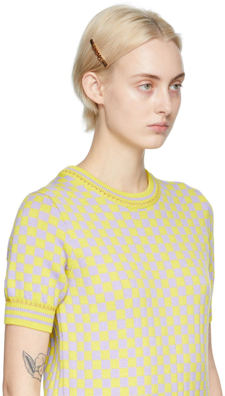 Versace Gold Logo Left Hair Pin Versace