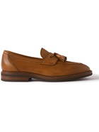 Brunello Cucinelli - Full-Grain Leather Tasseled Loafers - Brown