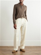 Giorgio Armani - Wool Polo Shirt - Brown