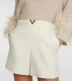 Valentino Vlogo wool and silk crêpe shorts