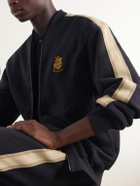 Aimé Leon Dore - Saint George Logo-Embroidered Striped Cotton Track Jacket - Black